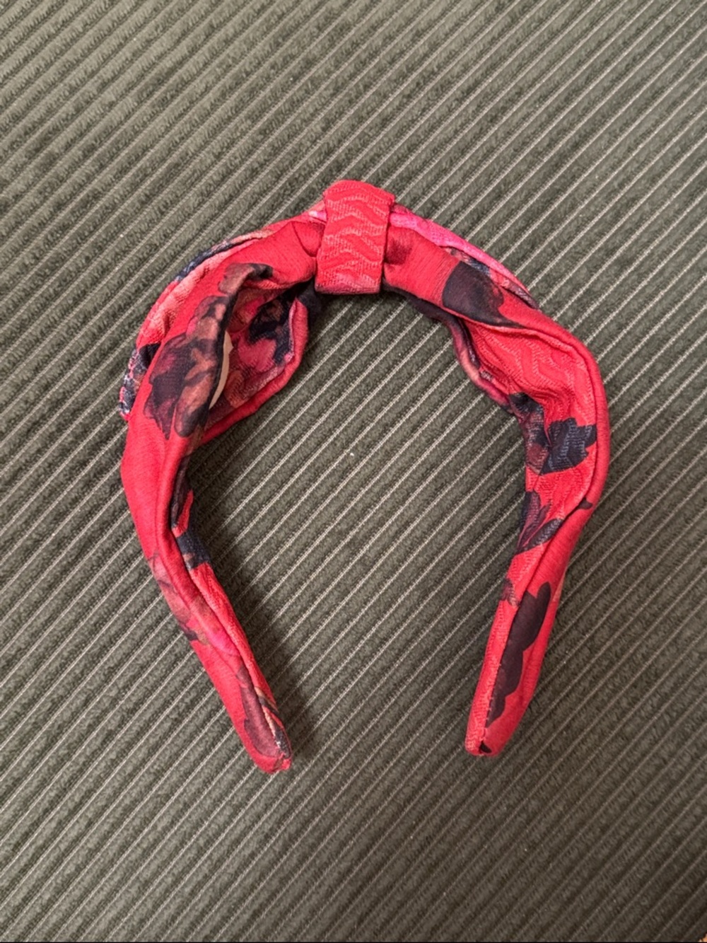 Anthropologie Emin & Paul Red Floral Knot Headband - Women Accessories
